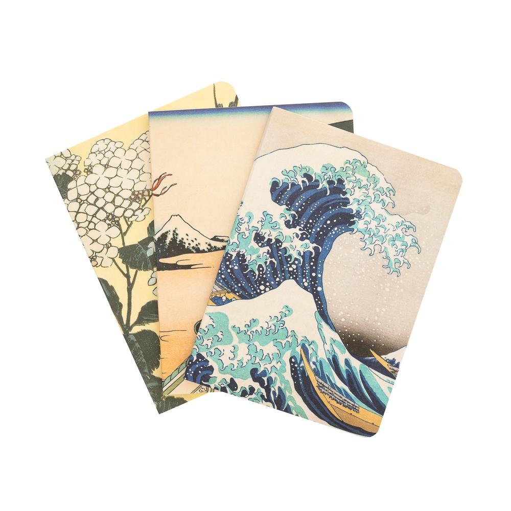 Grupo Erik Hokusai - The Great Wave Of Kanagawa Hokusai Pack Of 3 A6 Carnet de notes - Multicolore